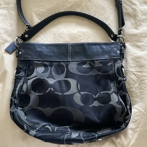 COACH Signature Hobo Shoulder Bag w/ Long Strap - Picture 2 of 9